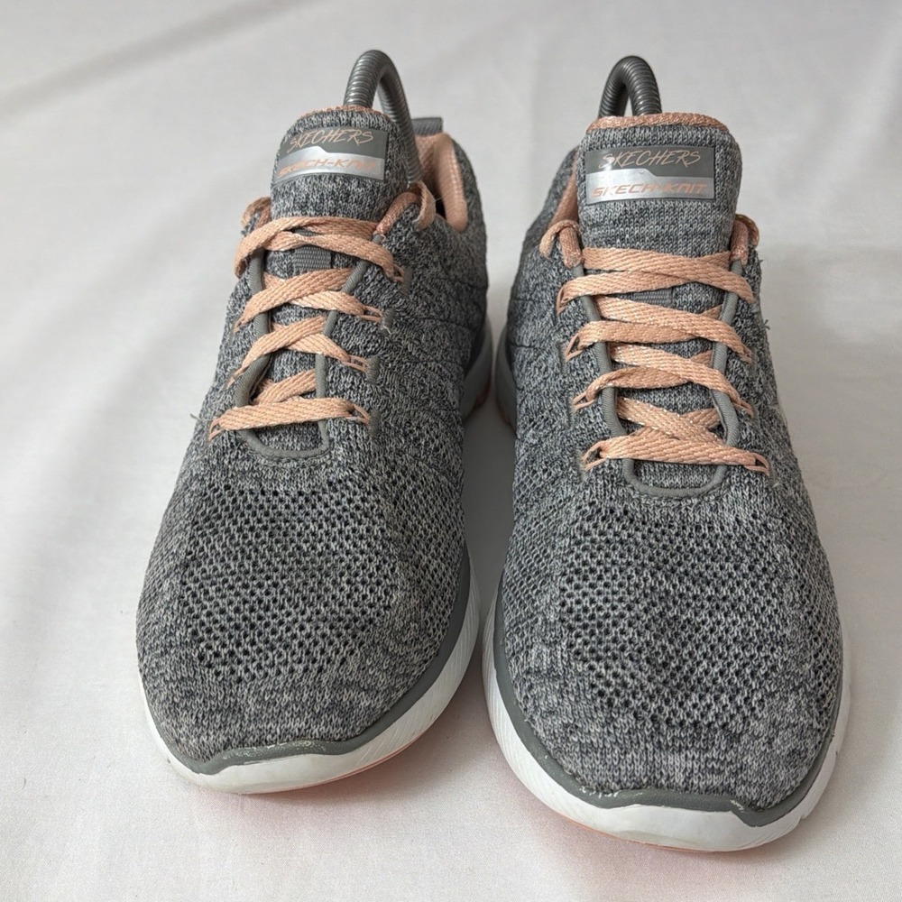 Skechers Womens Flex Appeal 3.0 13077 Gray‎ Running Shoes Sneakers Size 8.5 - Picture 13 of 16